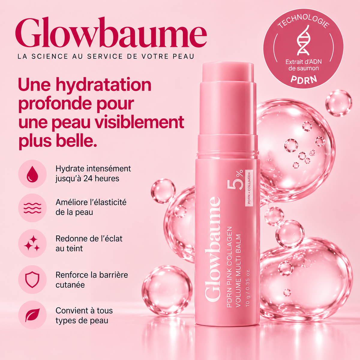 Baume au collagène pur PDRN Glowbaume