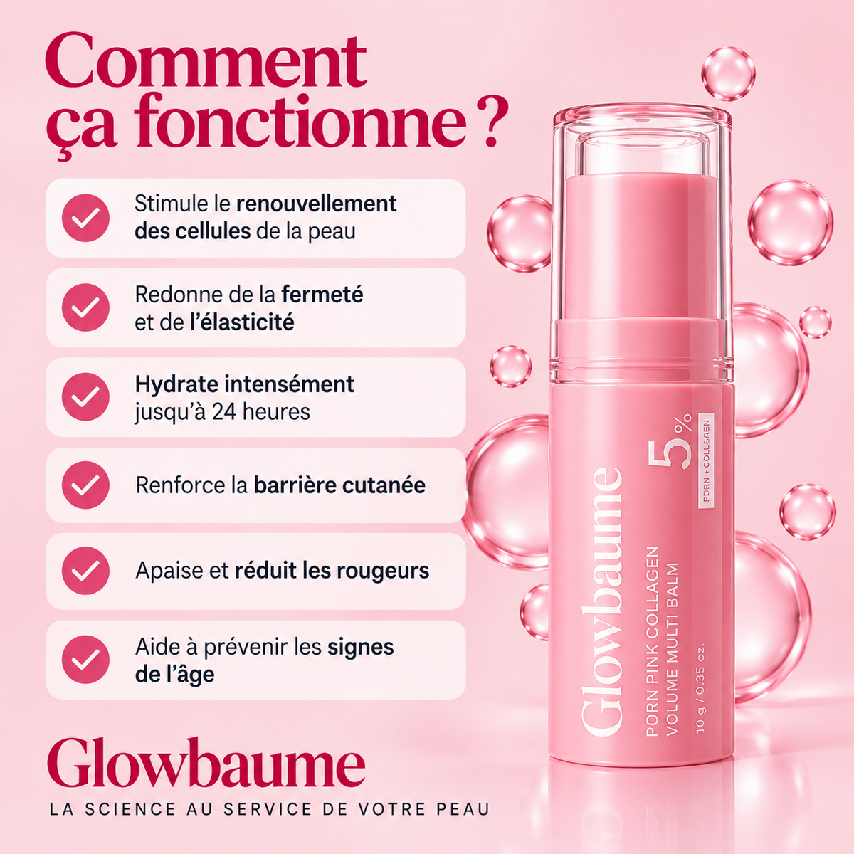 Baume au collagène pur PDRN Glowbaume
